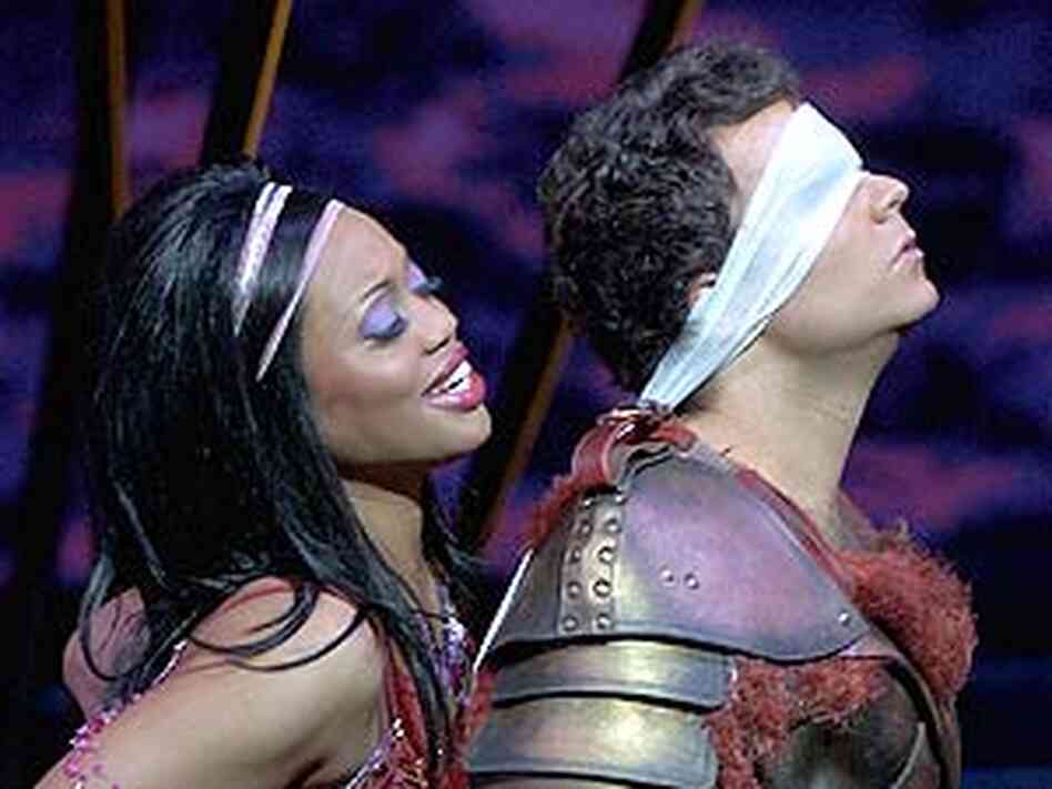 Laquita Mitchell and Joshua Hopkins in 'Lysistrata' Laquita Mitchell and Joshua Hopkins in 'Lysistrata'