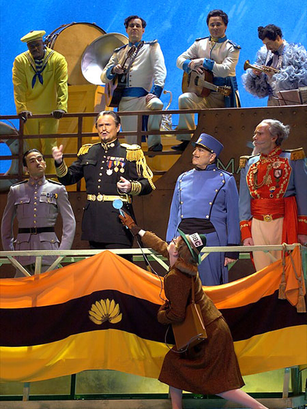 A scene from the comic opera Salsipuedes.