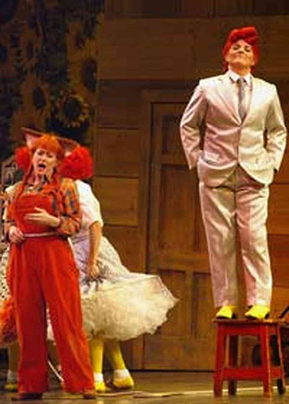 Lisa Saffer and Alicia Gianni as the Vixen and the Rooster Lisa Saffer and Alicia Gianni as the Vixen and the Rooster