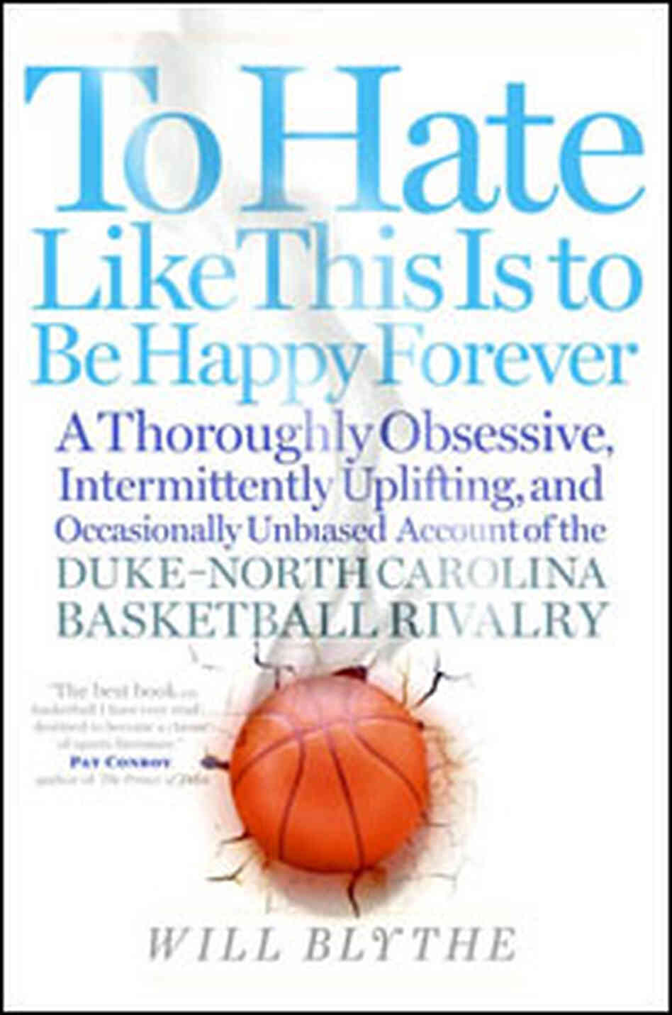 Detail from the cover of Will Blythe's book shows basketball embedded in a plaster wall. Detail from the cover of Will Blythe's book shows basketball embedded in a plaster wall.