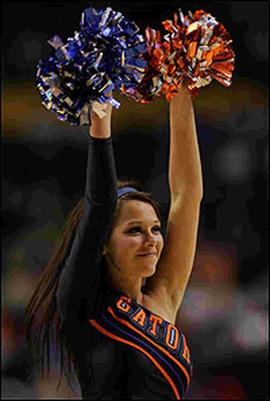 A Florida Gator cheerleader.
