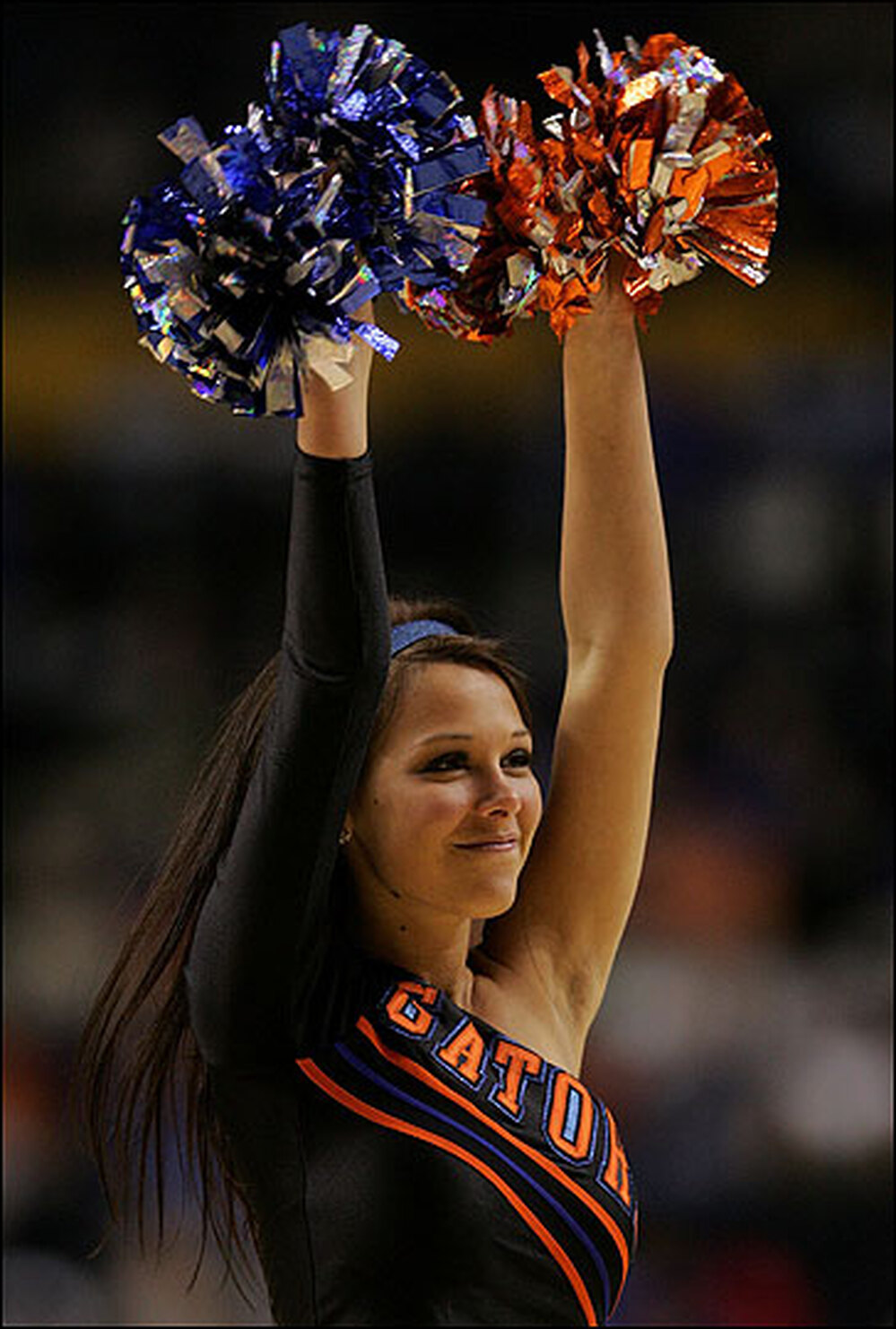 A Florida Gator cheerleader.
