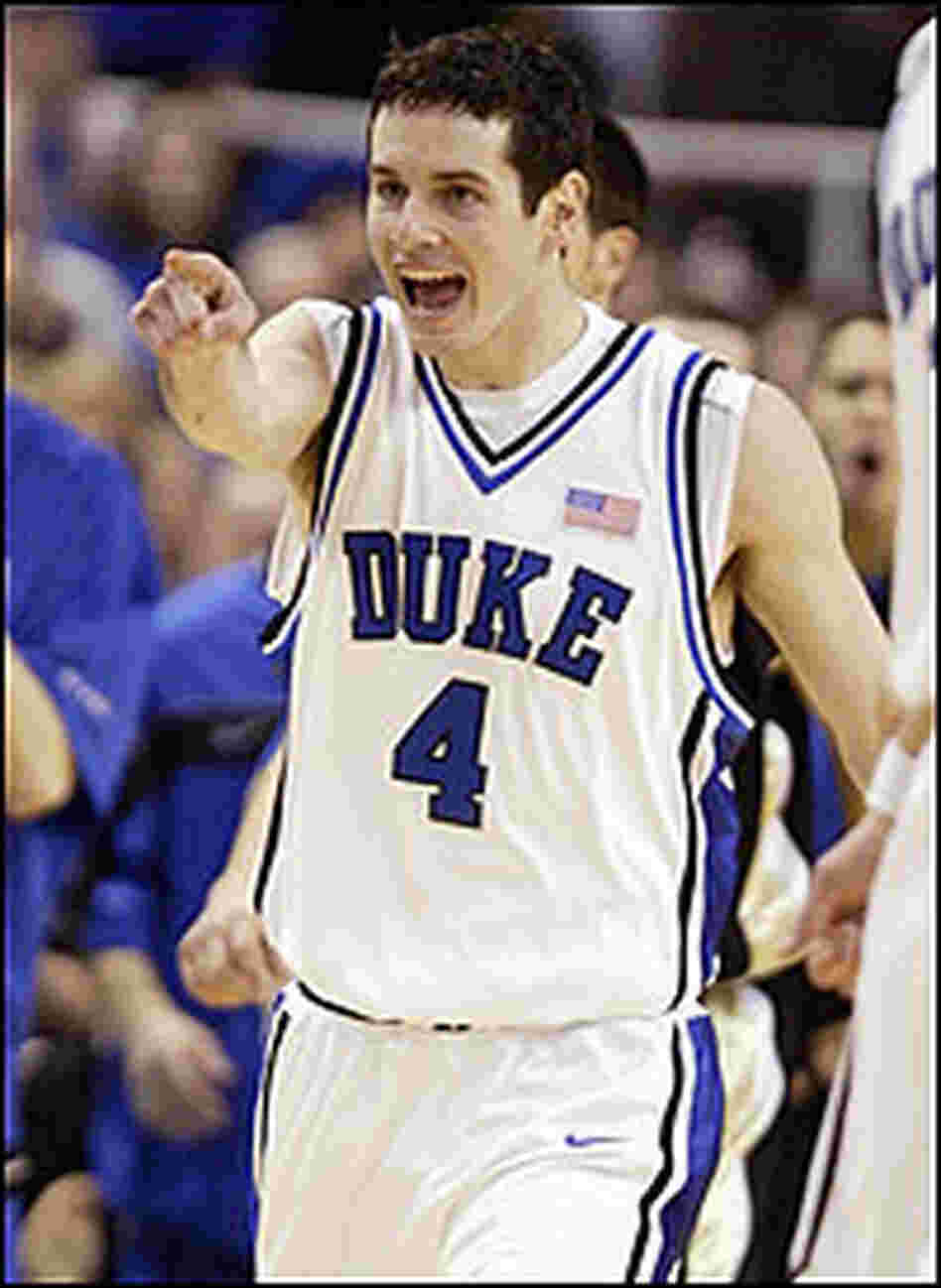 JJ Redick of Duke smiles after a win.