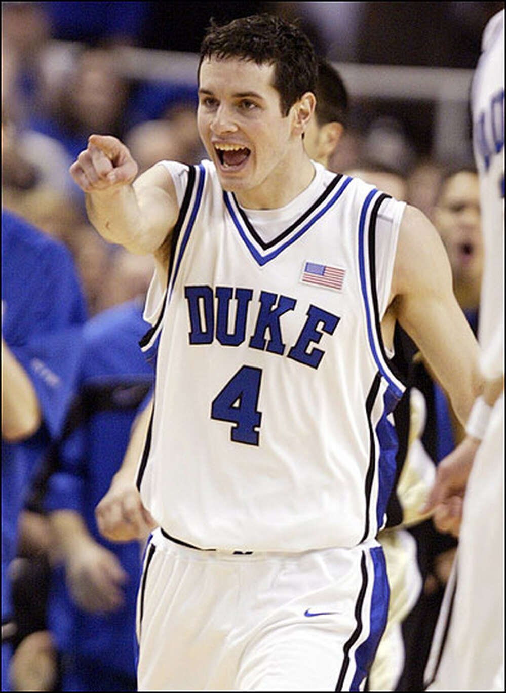 JJ Redick of Duke smiles after a win.