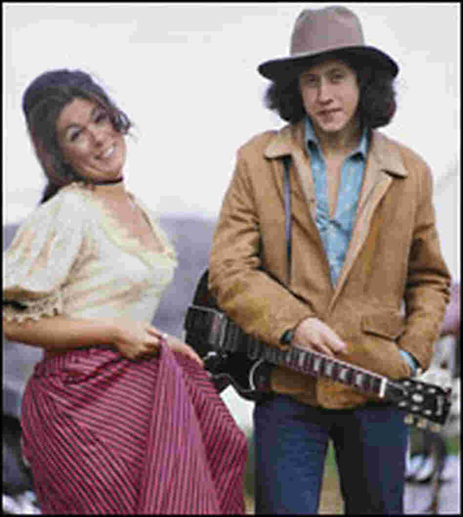 Arlo Guthrie and Alice Brock take a break during the filming of Alice's Restaurant in 1968.