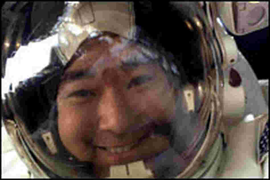 Dan Tani smiles from the International Space Station