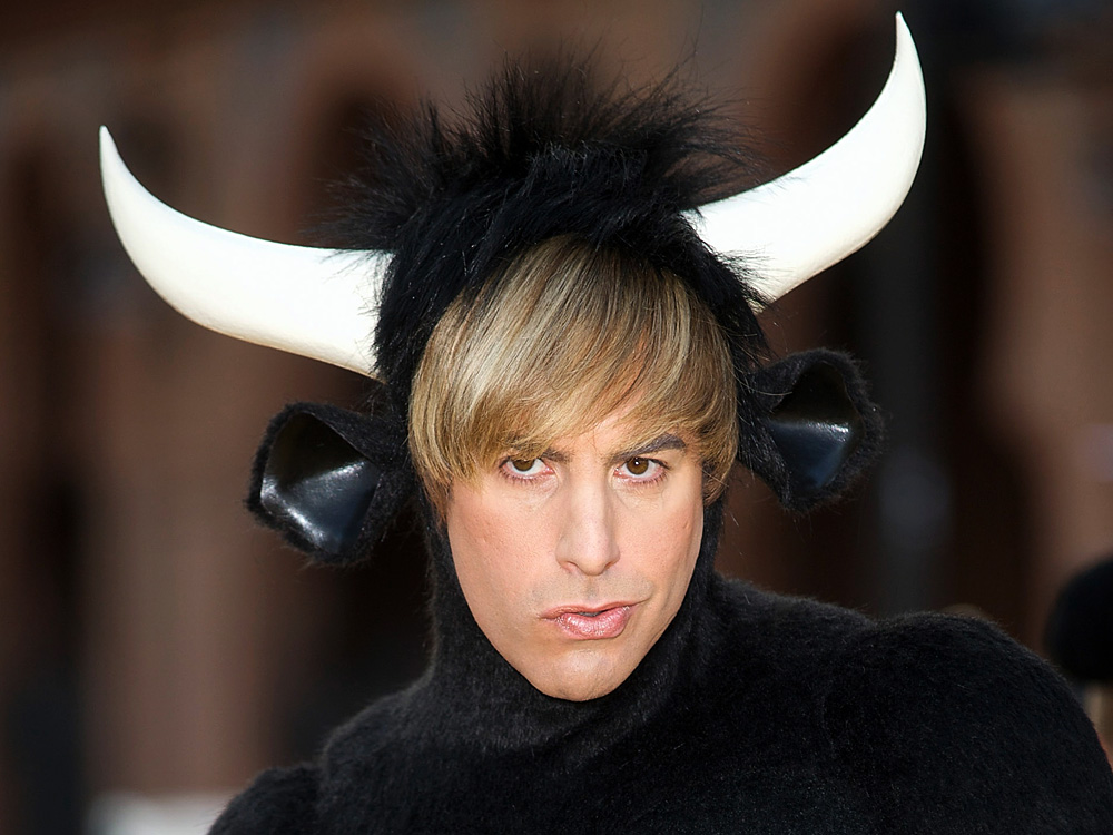 <strong>Wild Thing:</strong> In character as Bruno, Sacha Baron Cohen upstages even the <em>toreros</em> in a promotional appearance at Madrid's Las Ventas bullring.
