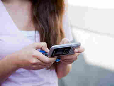 Teenager on cell phone