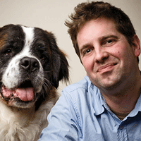 Michael Shaffer and Murphy, his St. Bernard Michael Shaffer and Murphy, his St. Bernard