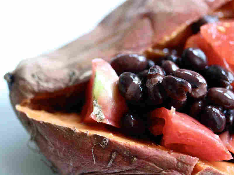 Sweet Potato With Black Beans