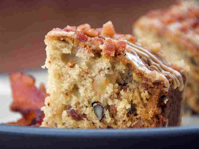 Maple-Apple-Bacon Cake With Maple Glaze