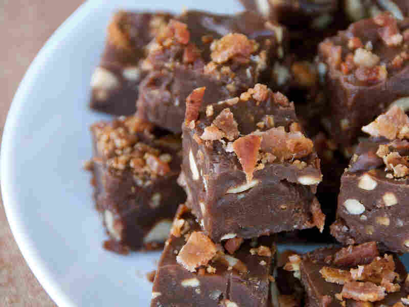 Peanut Butter-Maple Bacon Fudge