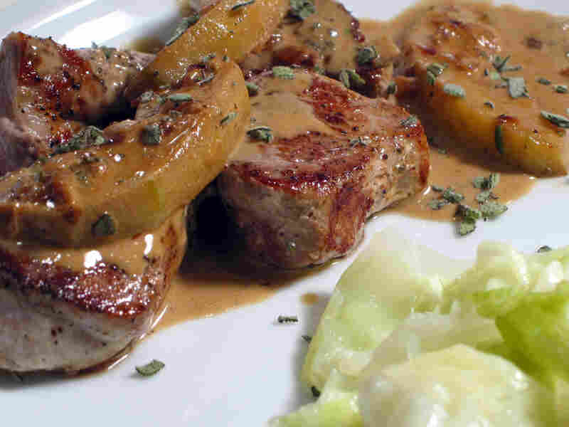 Pork Medallions In Calvados And Apple Cream Sauce