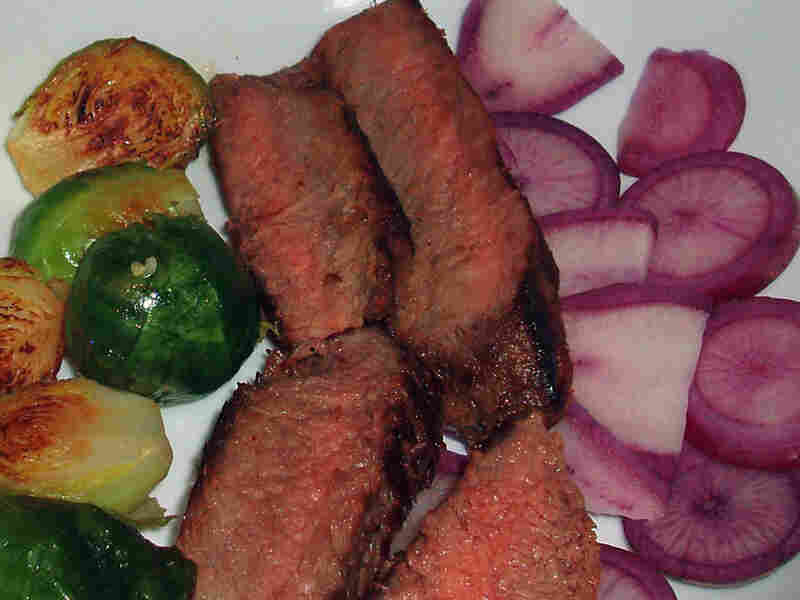 Sliced Steak On A Bed of Radishes