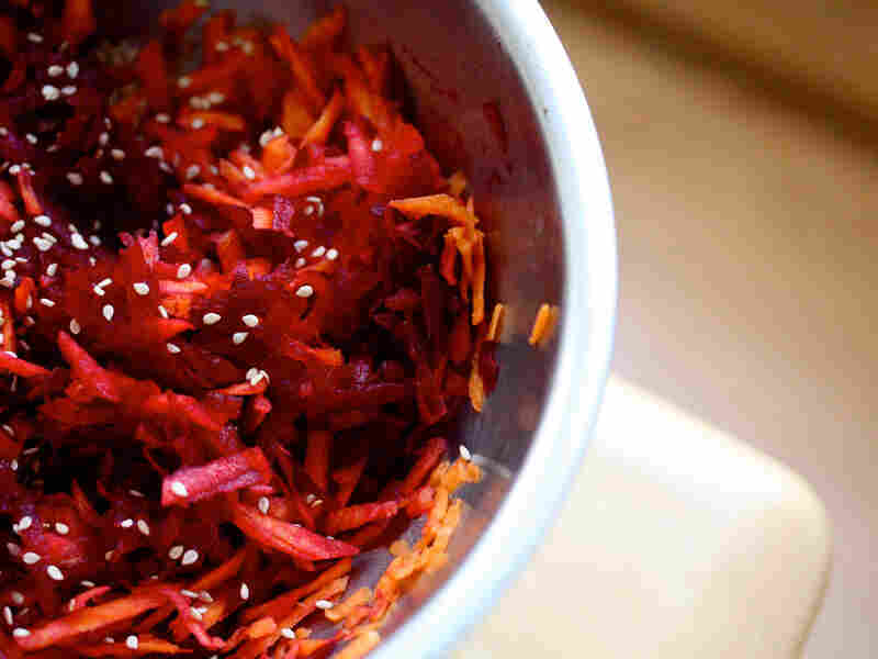 Beet And Carrot Salad With Sesame Seeds