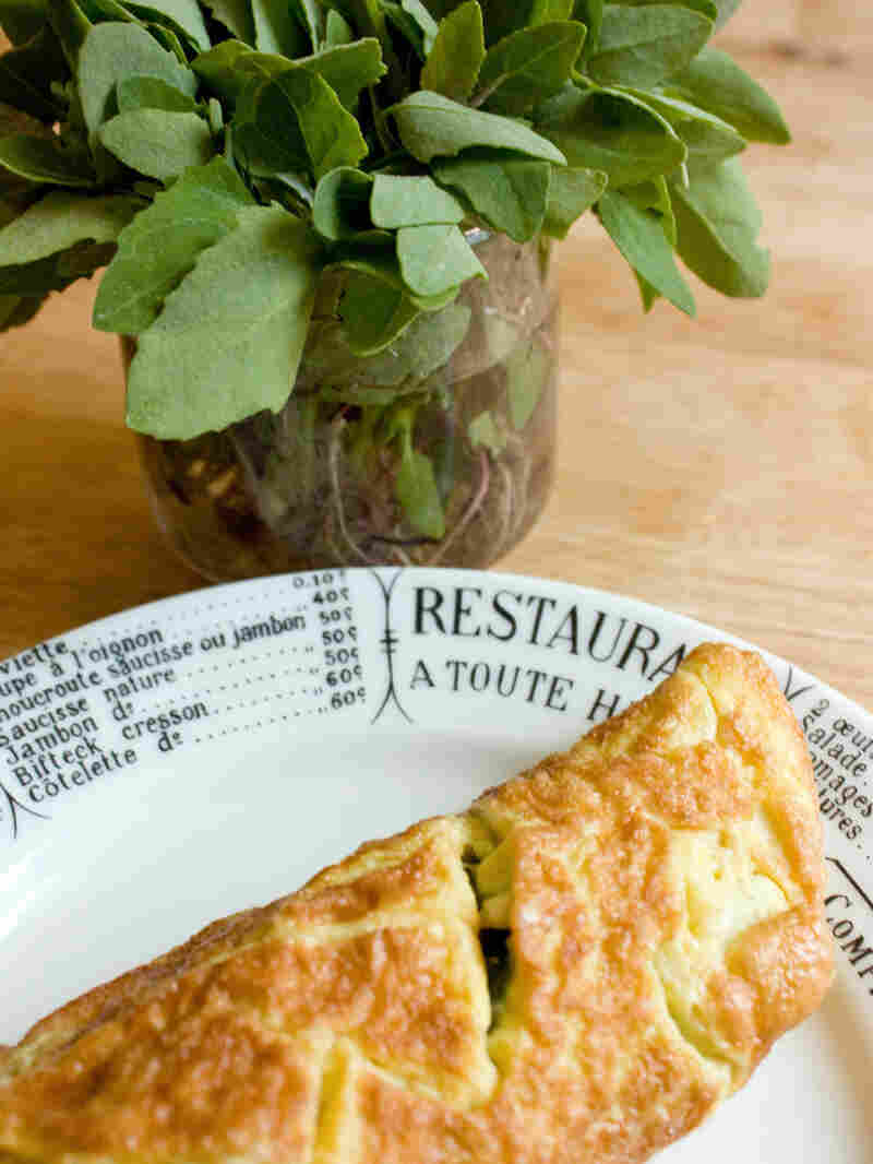 Lambsquarters And Goat Cheese Omelet