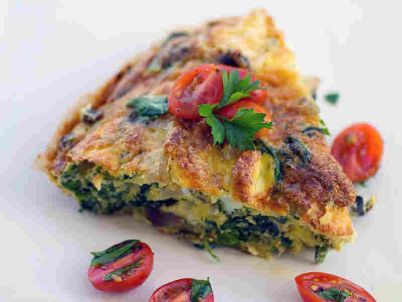 Broccoli Rabe And Mushroom Frittata With Grape Tomato Salsa