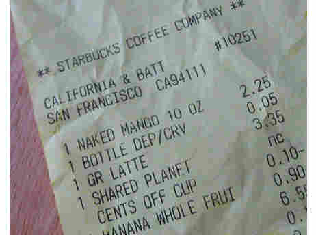 Starbucks Receipt.