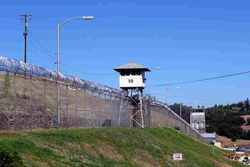 China Hill, just beyond this watchtower, once bloomed with plantings maintained by inmates as part of Folsom's landscaping program. Due to budget cuts, the program was dropped. 