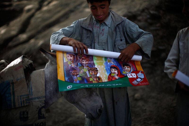 In Afghanistan Donkeys Deliver The Votes The TwoWay NPR