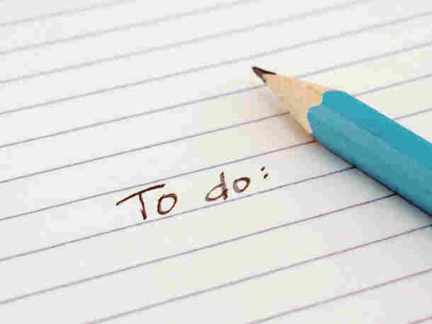 Pencil, paper and a to-do list.
