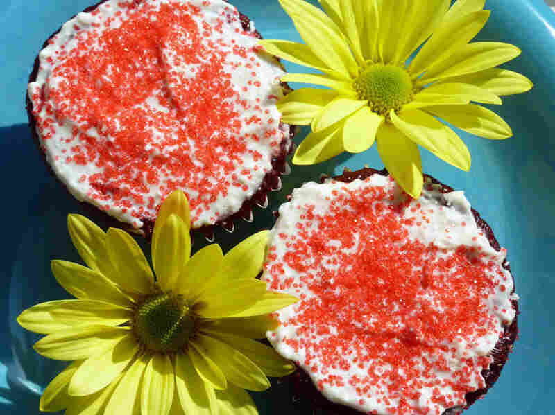 Red Velvet Cupcakes With Cream-Cheese Frosting