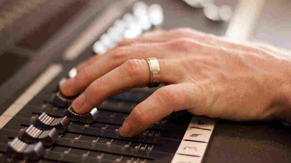 Hand on fader