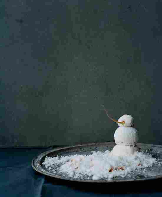 Snowman: The furthest thing from an actual snowman, this dish includes more than 30 ingredients, including sea buckthorn juice, brunoised carrot and sheep's yogurt.