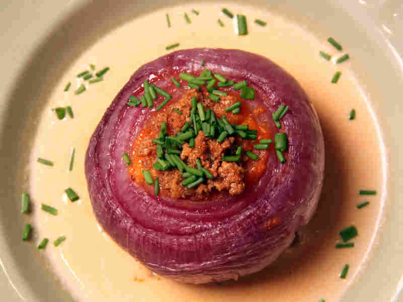 Baked Onions With Buttercup Squash Filling