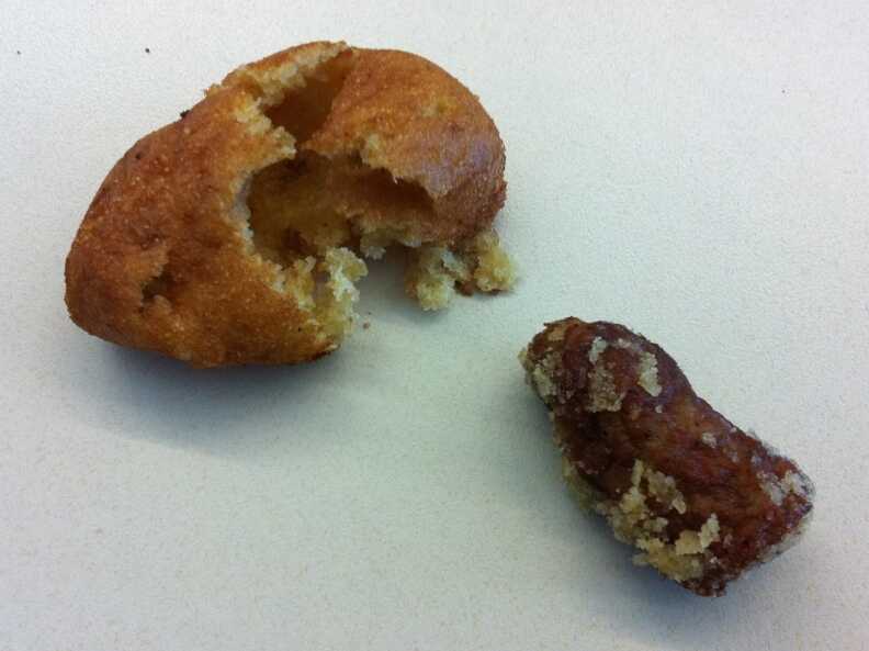 We Eat The Sausage Pancake Bites from Dunkin' Donuts Wait Wait