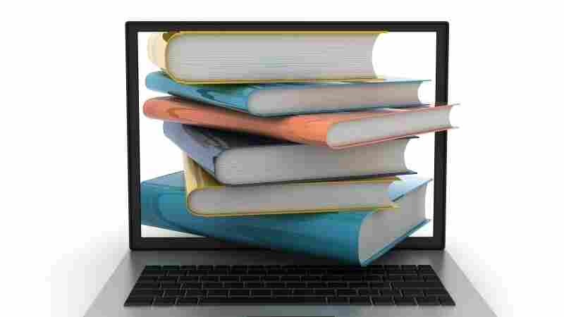 books inside a computer