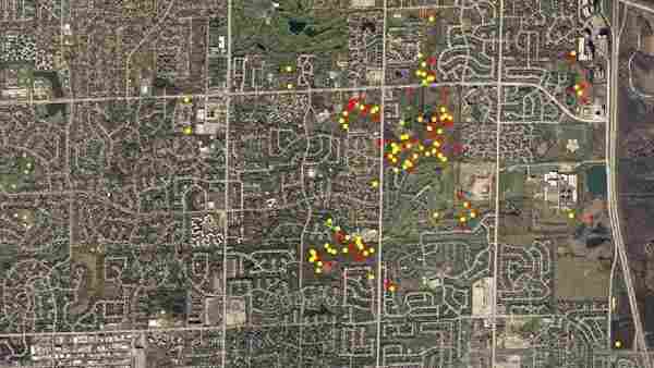 A map representing the locations of Big Mama and Number 115.