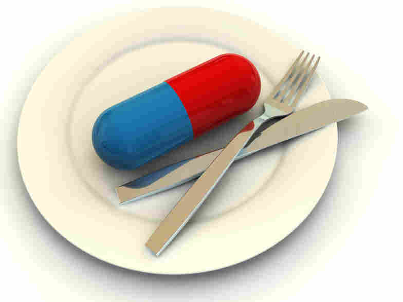 pill on a plate