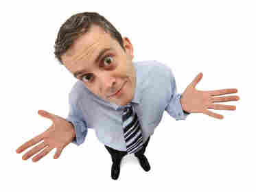 A man shrugging.