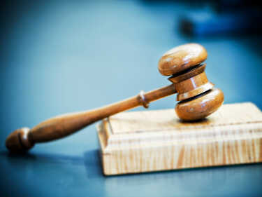 A wooden gavel