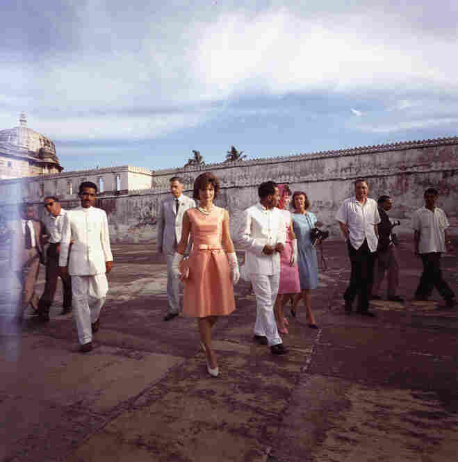 Jackie Kennedy visits the Lake Palace in Udaipur, India, on March 16, 1962. 