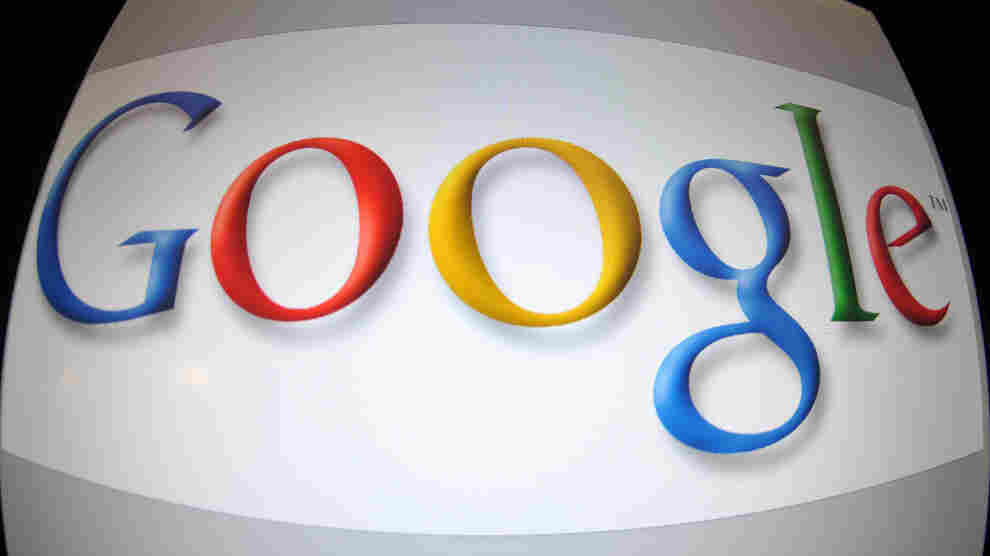 The Google logo on a computer screen.