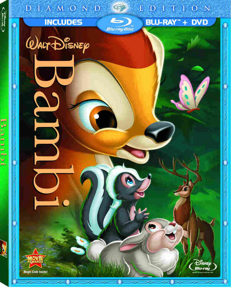 The cover of the new DVD/Blu-ray edition of Bambi.