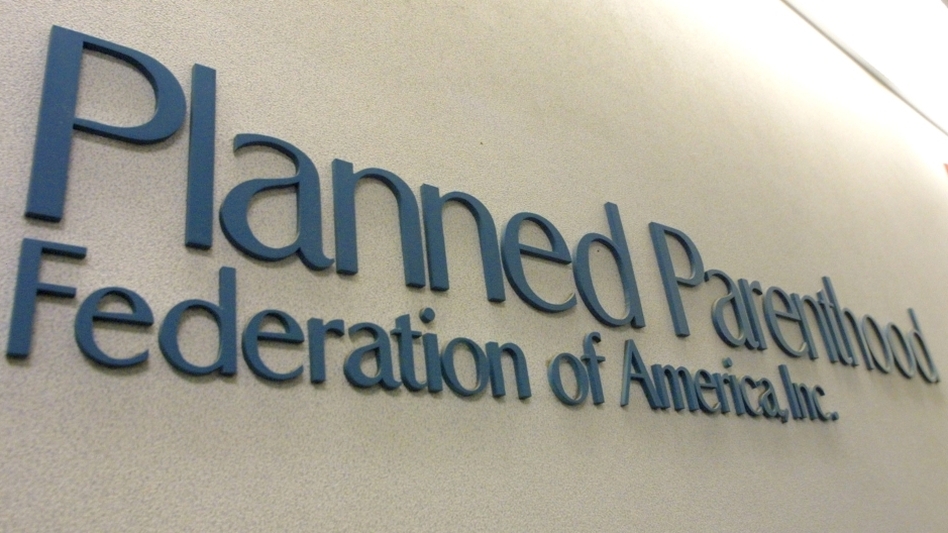 The offices of the Planned Parenthood Federation's national office in New York City. The House of Representatives has passed an amendment that would cut federal funding to the organization. (Mario Tama/Getty Images)