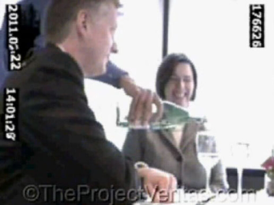 A still from the secretly recorded video of then-NPR chief fundraiser Ron Schiller. (Project Veritas)