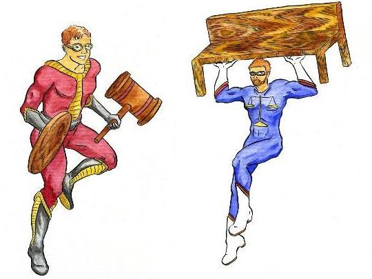 James Daily (left) and Ryan Davidson. (Jen Vaughn for Law and the Multiverse)