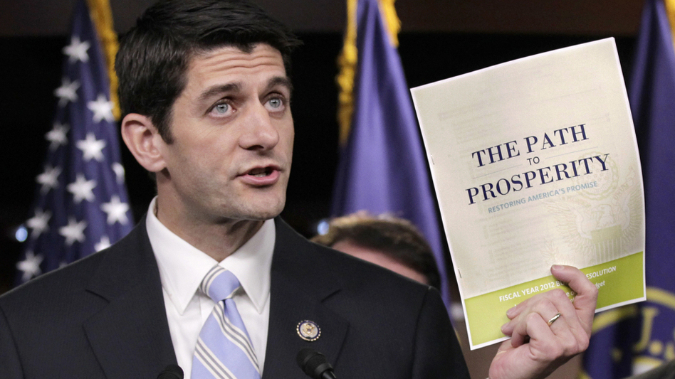 House Budget Committee Chairman Paul Ryan (R-WI) touts his plan for the federal budget on Capitol Hill. (J. Scott Applewhite/AP)