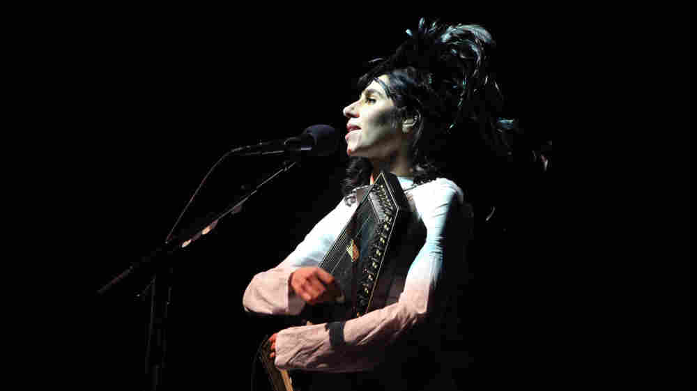 PJ Harvey performs at the Warfield Theater in San Francisco on April 14.