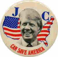 A campaign button for Jimmy Carter
