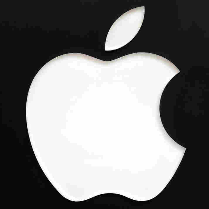 The Apple logo.