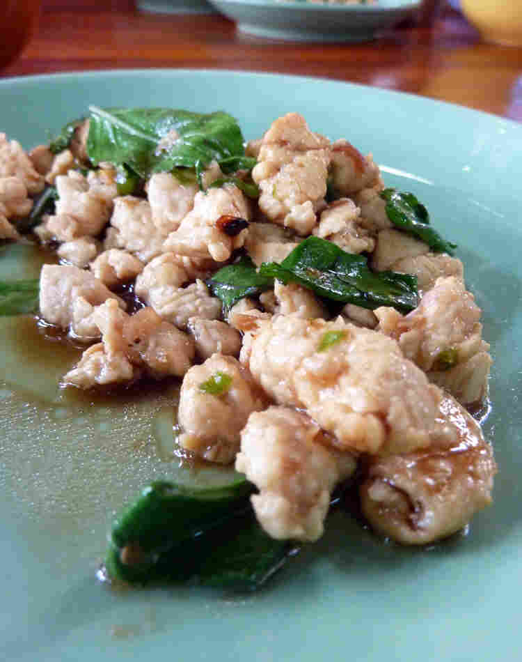 Stir-Fried Chicken With Basil Leaves