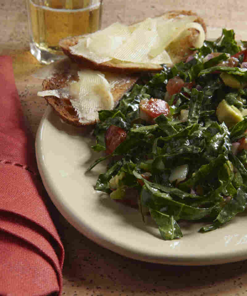 Shredded Tuscan Kale Salad with Tamari and Sesame from Fresh & Fast Vegetarian: Recipes That Make A Meal.
