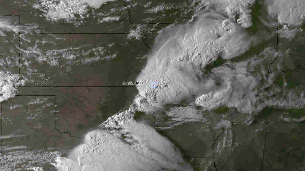 From space, the storm that hit Joplin, Mo., on Sunday (May 22, 2011) included a powerful tornado that left dozens of people dead.