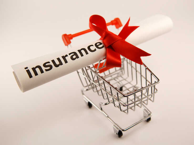 insurance in a shopping cart.