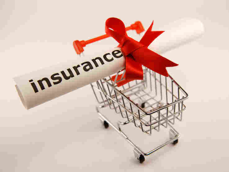 insurance in a shopping cart.